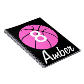 Aangepast roze Basketball Notitieboek (Rechterzijde)