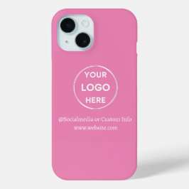 Aangepast roze bedrijfsmerk met Logo