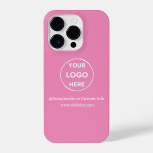 Aangepast roze bedrijfsmerk met Logo iPhone 14 Plus Hoesje
