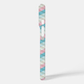 Aangepast Roze Blauw Wit Chevron Zigzag Patroon Case-Mate iPhone Case (Achterkant / Links)
