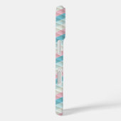 Aangepast Roze Blauw Wit Chevron Zigzag Patroon Case-Mate iPhone Case (Achterkant / Rechts)