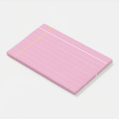 Aangepast roze en gele voering post-it® notes (Schuin)
