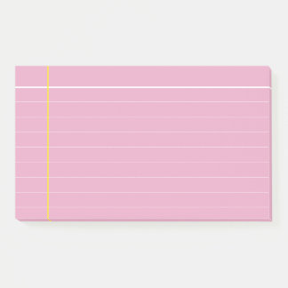 Aangepast roze en gele voering post-it® notes