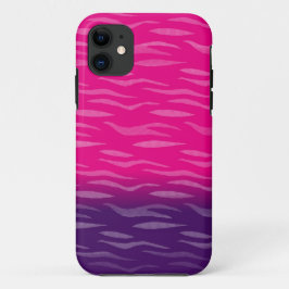 Aangepast roze en Paars ontwerp iPhone 11 Hoesje