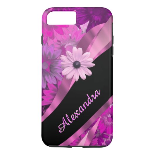 Aangepast  roze floreel patroon Case-Mate iPhone case (Achterkant)