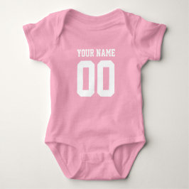 Aangepast roze football truc baby romper
