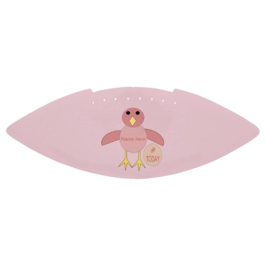 Aangepast roze Football voor meisje van 10 dagen (Paneel)