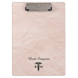 Aangepast roze geregistreerde verpleegsters klembord