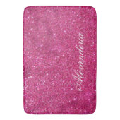 Aangepast roze glitter en witte strepen Moderne ar Badmat (Voorkant Verticaal)