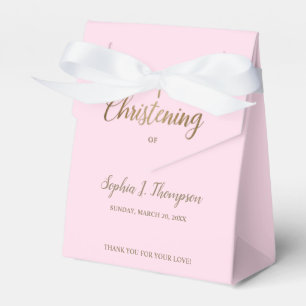 Aangepast roze gouden kruis Christening Hartelijk  Bedankdoosjes