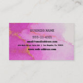 Aangepast roze juweel visitekaartje (Achterkant)