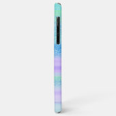 Aangepast roze kleuren groen Paarse striptiepatroo Case-Mate iPhone Case (Achterkant/links)