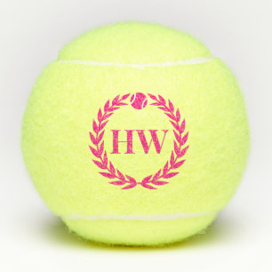 Aangepast roze monogrammen tennisballen