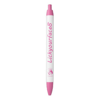 Aangepast roze pen, zwarte inkt Zwarte pen Pen