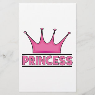 Aangepast roze prinses briefpapier
