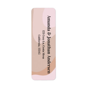 Aangepast roze Retro Wave Weddenschap Retouradres Etiket