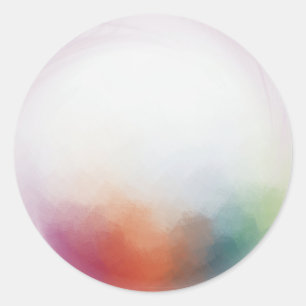 Aangepast roze rood geel Oranje blauw groen rendem Ronde Sticker