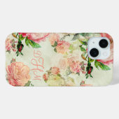 Aangepast  roze Rozen patroon Case-Mate iPhone Case (Achterkant (horizontaal))