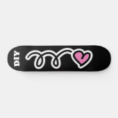 Aangepast roze skateboard voor het ontwerp van het (Horizontaal)
