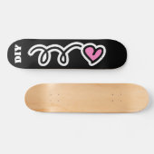 Aangepast roze skateboard voor het ontwerp van het (Horizontaal)