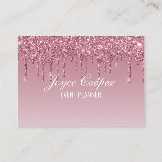 Aangepast roze strooisel visitekaartje (Voorkant)