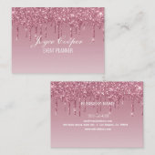 Aangepast roze strooisel visitekaartje (Voorkant / Achterkant)
