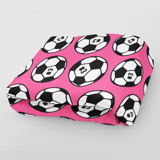 Aangepast roze Voetbal patroon Fleece Deken