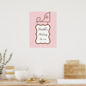 Aangepast roze winkelbord afdrukken poster (Keuken)