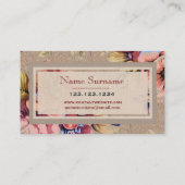 Aangepast Rustic Floral Visitekaartje (Achterkant)
