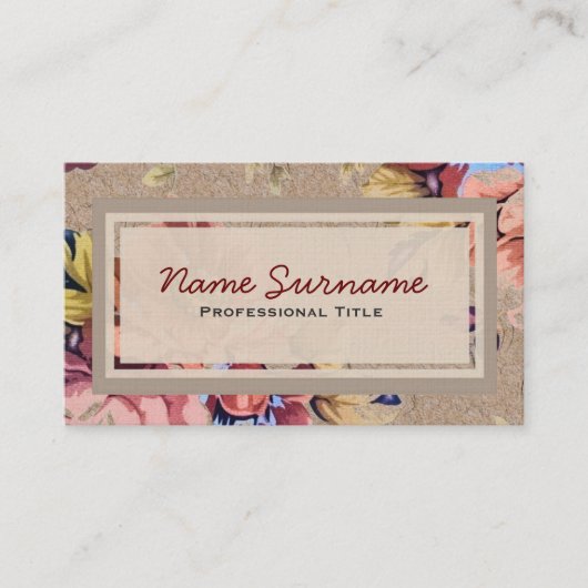 Aangepast Rustic Floral Visitekaartje (Voorkant)