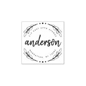 Aangepast rustiek penseelscript familie retouradre 	rubberstempel (Afrduk)