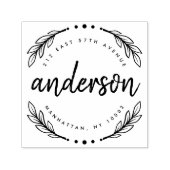 Aangepast rustiek penseelscript familie retouradre zelfinktende stempel (Design)