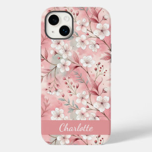 Aangepast Sakura Bloemmotief Roze Case-Mate iPhone 14 Plus Hoesje