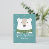 Aangepast schattig poolbeer in sneeuwblauw (Staand voorkant)