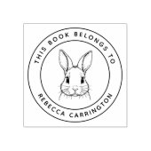 Aangepast Schattige konijn Dit boek hoort bij de n Rubberstempel (Afrduk)