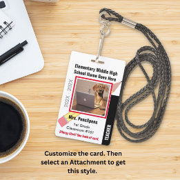 Aangepast schoolonderwijzers Personeelsidentificat Badge