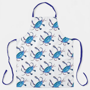 Aangepast Schort met Origineel Blauw Krab Design