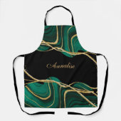 Aangepast Schort voor groene Gold Agate (Voorkant)