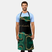 Aangepast Schort voor groene Gold Agate (Gedragen)