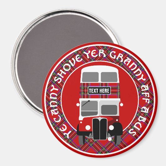 Aangepast Schots Tartanbus Magnet aanpassen Magneet (Voorkant / Achterkant)