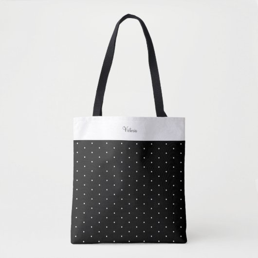 Aangepast schouderblad Tas Polka Dots Polka Black (Voorkant)