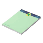 Aangepast script geplakt met Tartan Splash Monogra Notitieblok (Gedraaid)