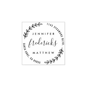 Aangepast script getrouwd koppel retour adres 	rubberstempel