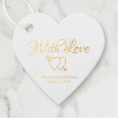 Aangepast script hartigt Folie cadeau voor bruilof Bedankjes Labels (Voorkant)