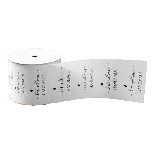 Aangepast Script Kledinglabel voor handgemaakt ite Grosgrain Lint (Spoel)