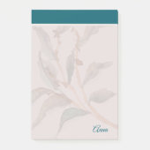 Aangepast script levendige blauwe rand Modern Post-it® Notes (Voorkant)
