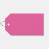 Aangepast script Modern Hot Pink Weddenschap Bedan Cadeaulabel (Achterkant Horizontaal)