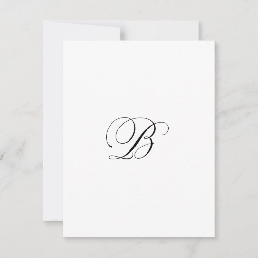 Aangepast script monogram "B" Notitiekaartje (Voorkant)