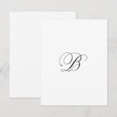 Aangepast script monogram "B" Notitiekaartje (Voorkant / Achterkant)