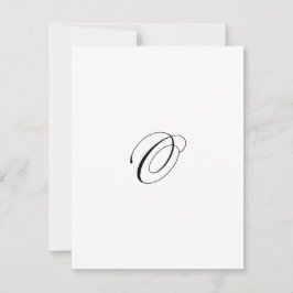 Aangepast script monogram "O" Notitiekaartje